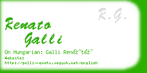 renato galli business card